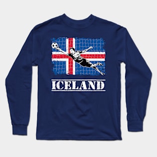 Iceland Soccer Supporter Goalkeeper Shirt Long Sleeve T-Shirt